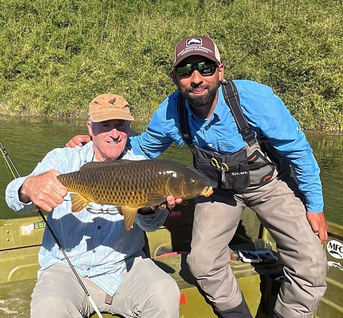 Marcos Quiroz sharing a day on the water with a client